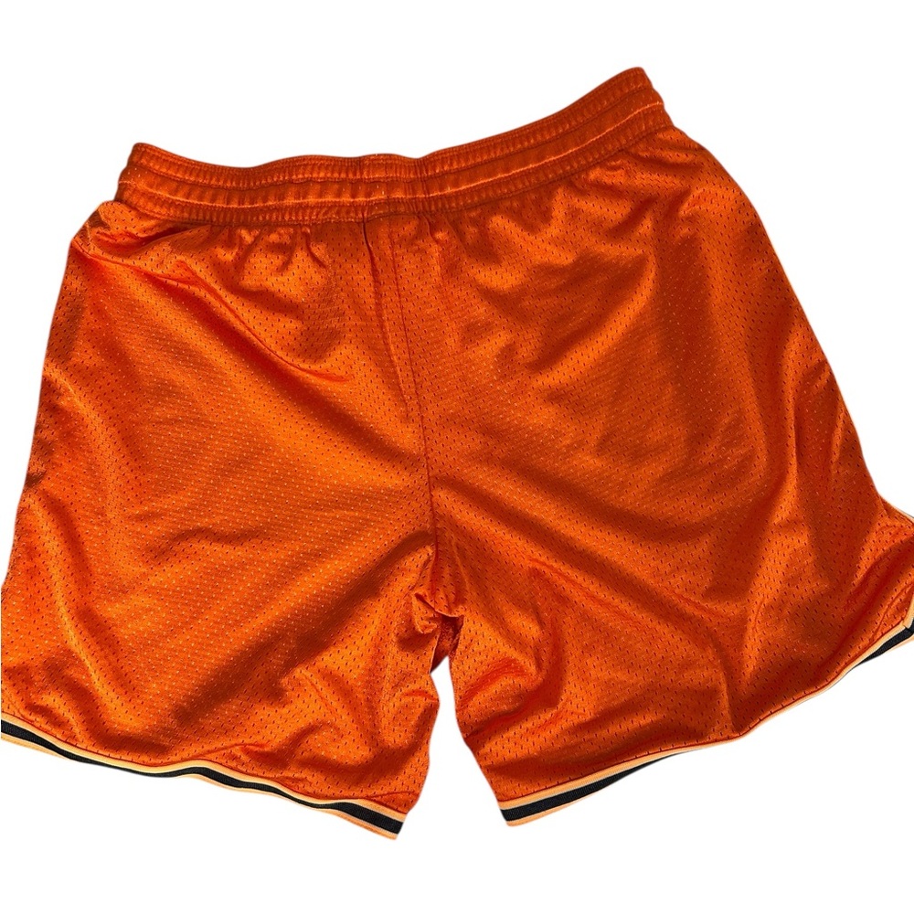 Nike Orange mens  Mesh Athletic Shorts Swoosh Logo Lightweight Training Gym s - Picture 6 of 6